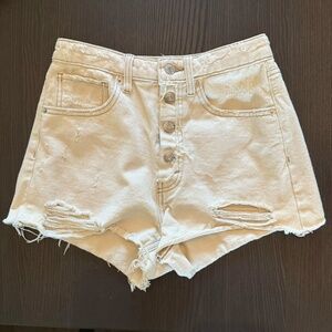 Wild Fable | High Rise Cutoff Denim Shorts | Cream (2)
